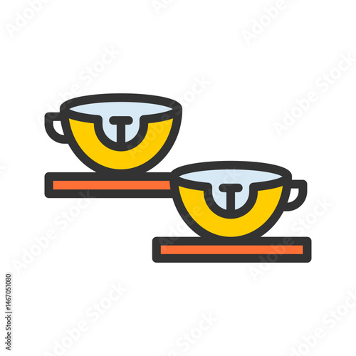 Cups Swing icon vector image. Suitable for mobile apps, web apps and print media.