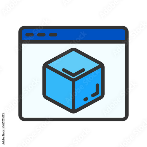 Cubic Design icon vector image. Suitable for mobile apps, web apps and print media.