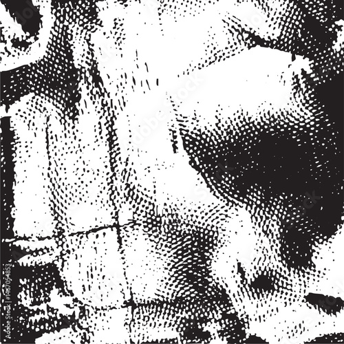 A close-up view of a textured grayscale animal face.