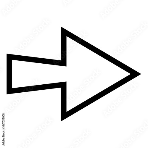 Arrow black icon. Arrow shape element icon. Target arrow vector illustration. Black arrow pointing right. Cursor. Modern simple arrow. 