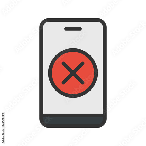 Invalid Device icon vector image. Suitable for mobile apps, web apps and print media.