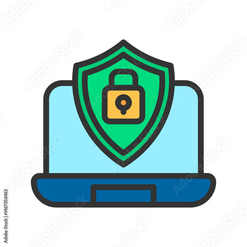 Locked System icon vector image. Suitable for mobile apps, web apps and print media.