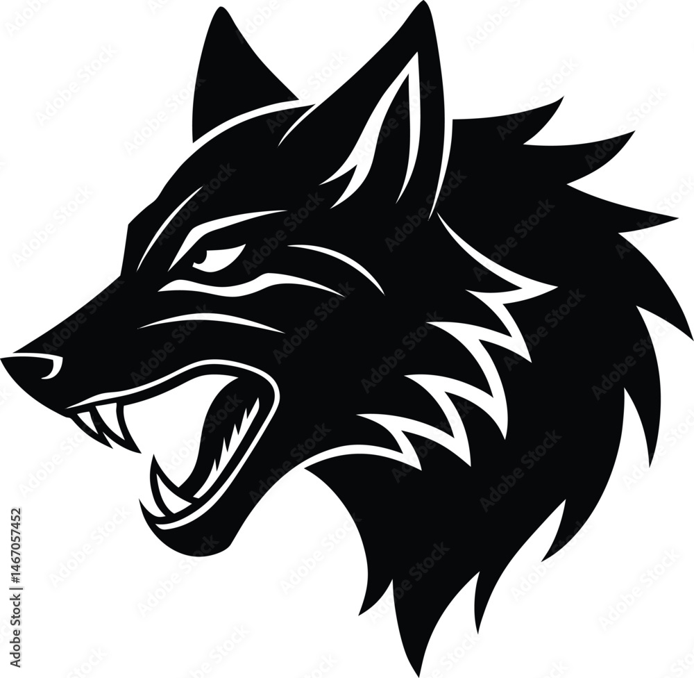 Obraz premium wolf head tattoo