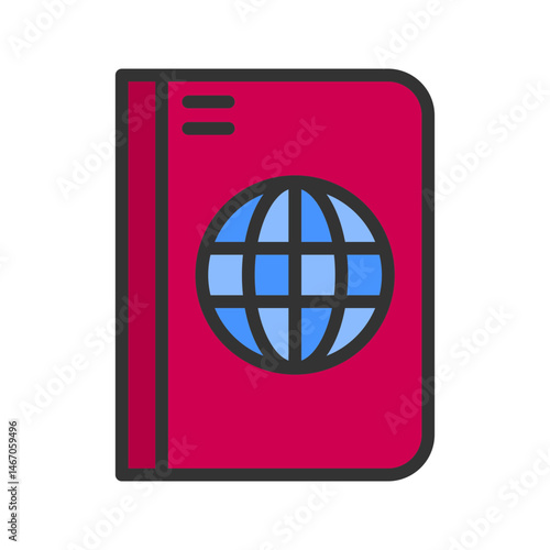 Passport icon vector image. Suitable for mobile apps, web apps and print media.