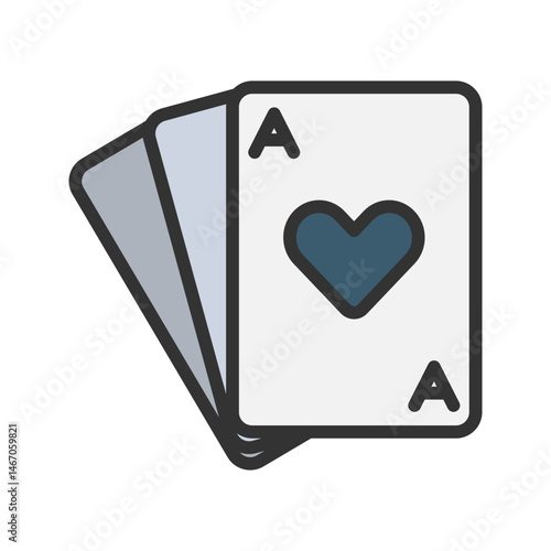 Playing Card icon vector image. Suitable for mobile apps, web apps and print media.