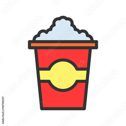 Popcorn icon vector image. Suitable for mobile apps, web apps and print media.