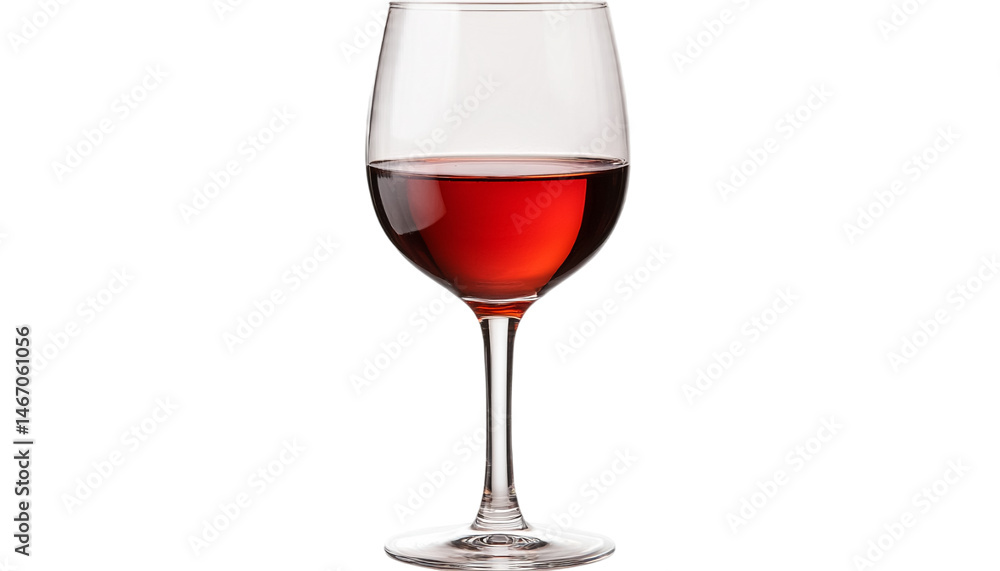 Glass of Red Wine Front View Isolated on Transparent Background Glass of Red Wine Front View Isolated on Transparent Background