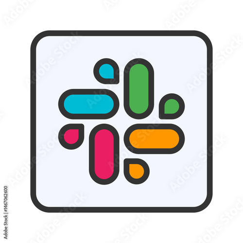 Slack icon vector image. Suitable for mobile apps, web apps and print media.