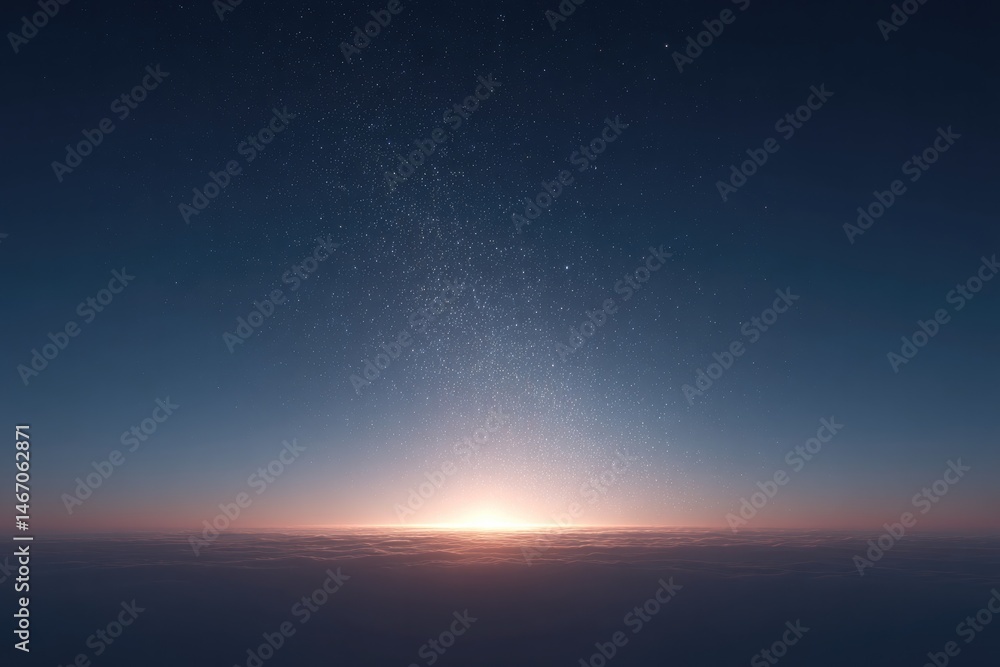 Obraz premium 3d illustration highlighting single astronomical object in vast starry expanse offering serene celestial view