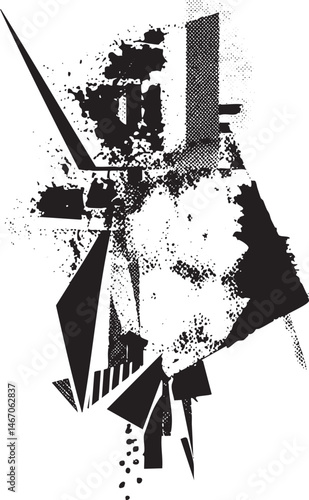 Wallpaper Mural Geometric shapes overlap and intersect creating a dynamic abstract composition. Torontodigital.ca