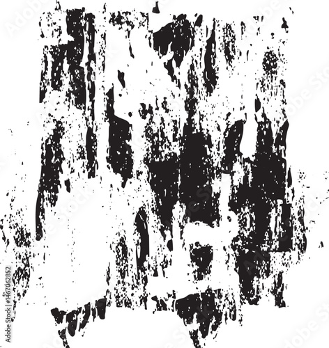 Black and white abstract texture with rough brushstrokes.