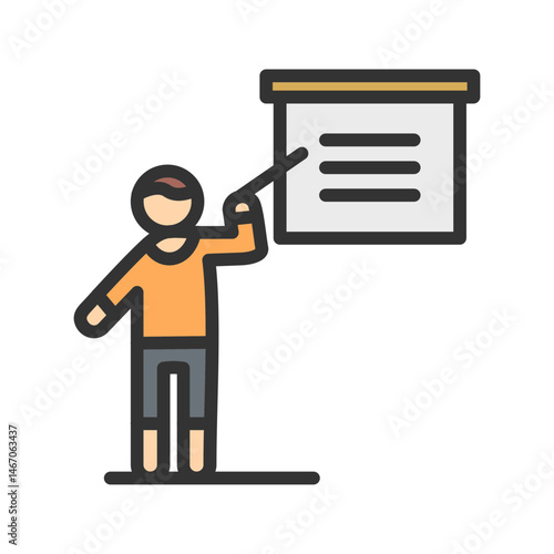 Teacher Teaching icon vector image. Suitable for mobile apps, web apps and print media.