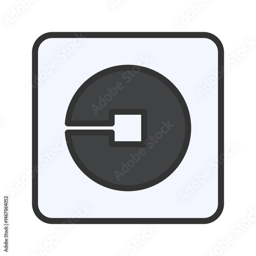 Uber icon vector image. Suitable for mobile apps, web apps and print media.