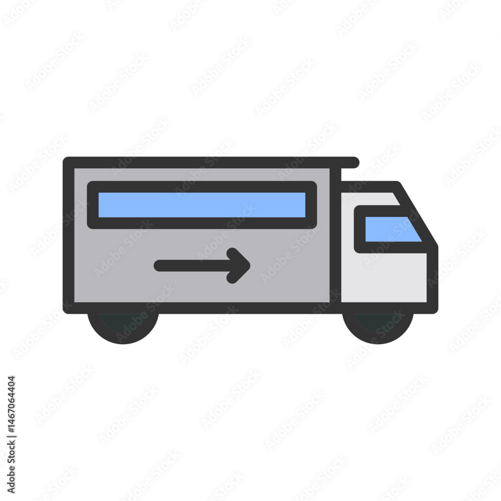 Van icon vector image. Suitable for mobile apps, web apps and print media. Van icon vector image. Suitable for mobile apps, web apps and print media.