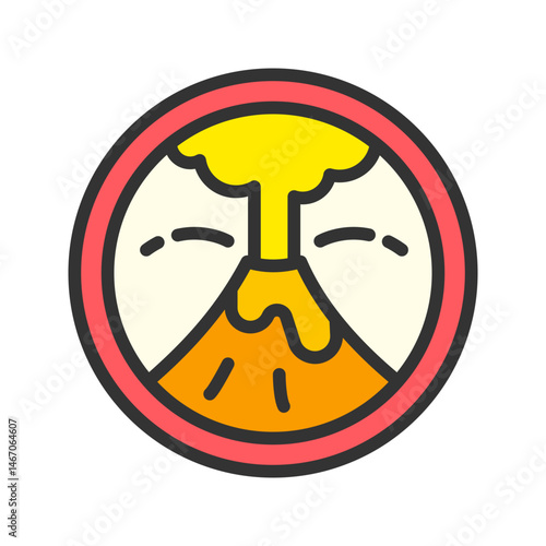 Volcano icon vector image. Suitable for mobile apps, web apps and print media.