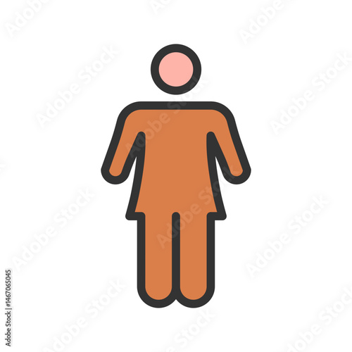 Woman icon vector image. Suitable for mobile apps, web apps and print media.