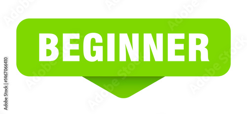 beginner sticker. beginner sign on transparent background