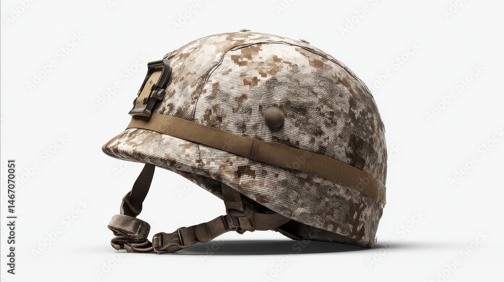 Fototapeta premium A stunning image of military helmet Isolated On White.