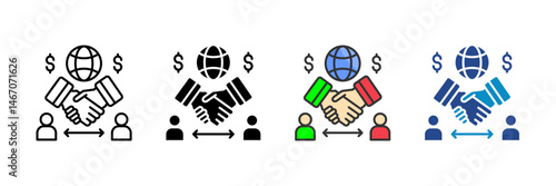 Collaboration Icon Set Multiple Style Collection
