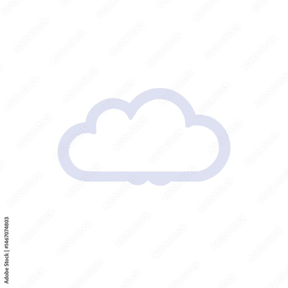 Cloud Outline Icon For Weather App, Website, Or Graphic Design Cloud Outline Icon For Weather App, Website, Or Graphic Design