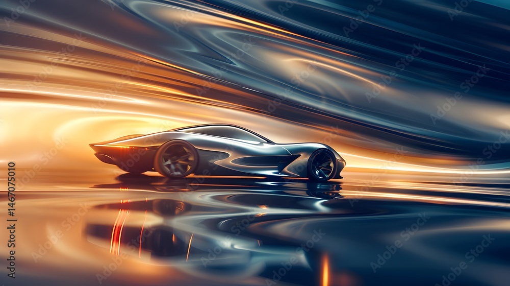 Obraz premium fast moving car