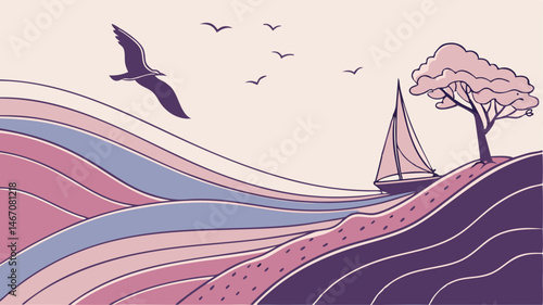 pastel gradient abstract waves with soft curves