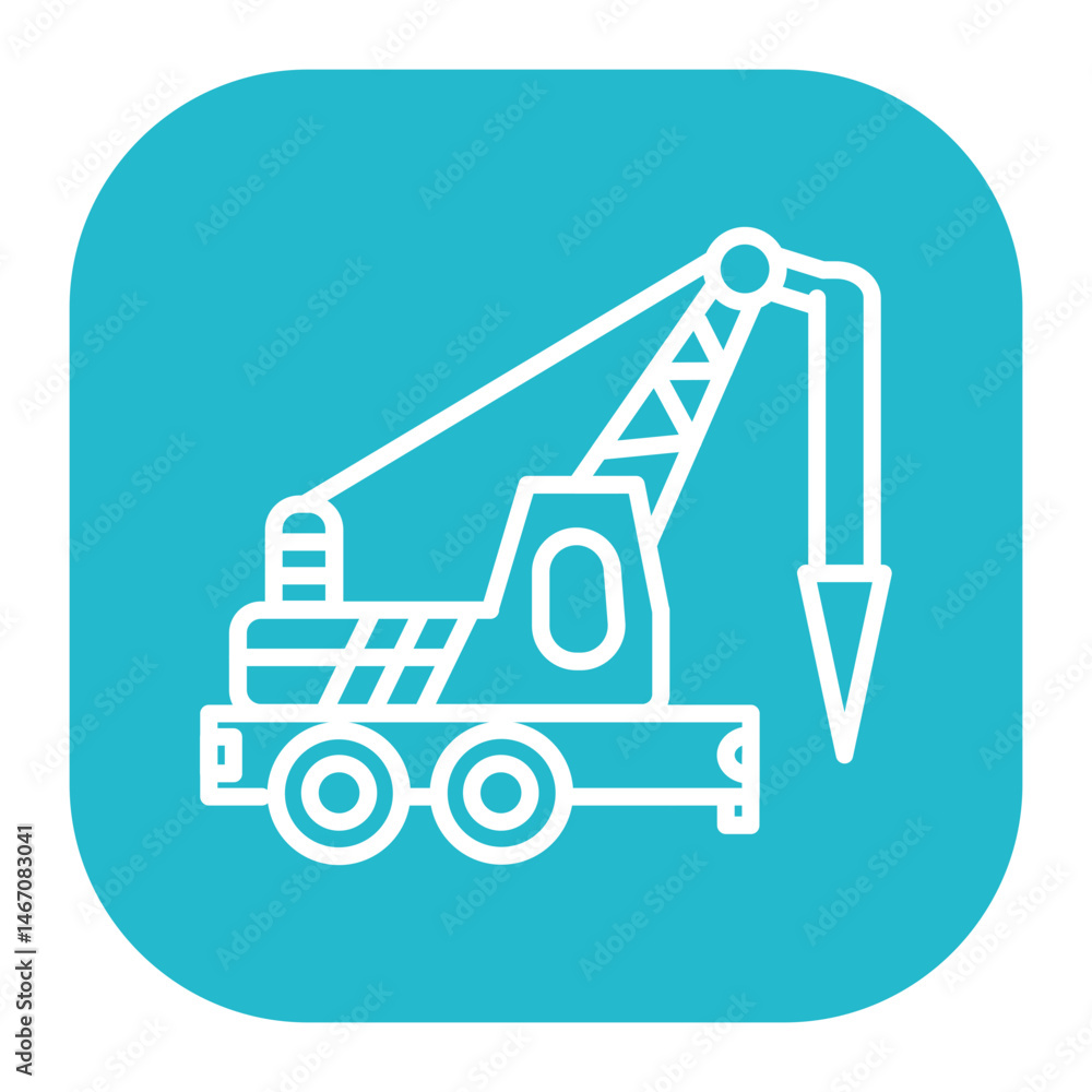 Naklejka premium Rock Breaker Icon