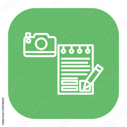 Camera and Notebook Icon