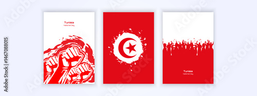 Celebrating Tunisia's National Day with unity, pride, and patriotic energy in bold red and white.