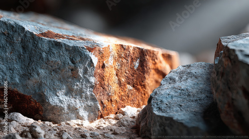 Wallpaper Mural An impressive close-up of textured stone, showing natural colors and intricate surface details. Torontodigital.ca