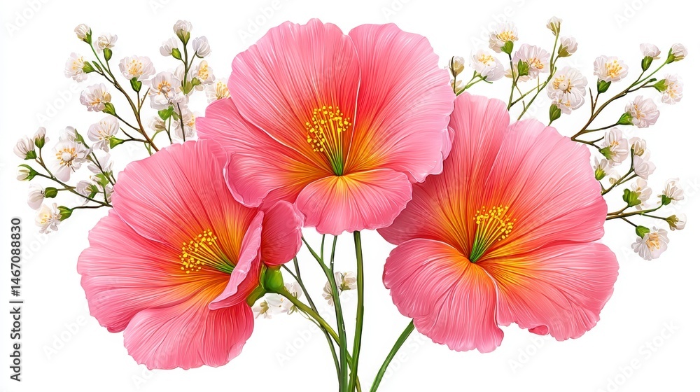 Obraz premium Pink and White Flower Bouquet Closeup