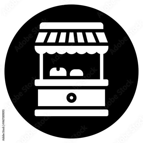 food stand glyph icon