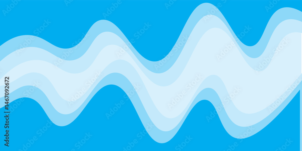 Fototapeta premium Sea waves layered vector background illustration . EPS 10
