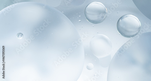 Abstract blue water bubbles background