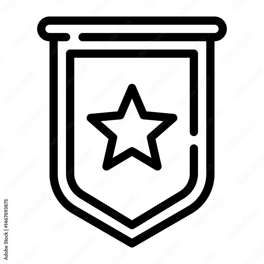 Obraz premium flag line icon