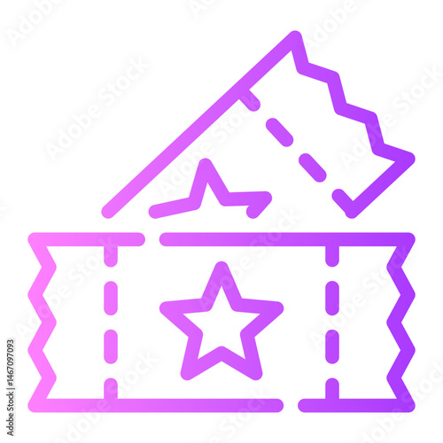 ticket gradient icon