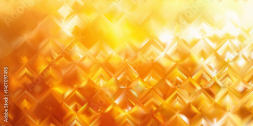 Glowing gold abstract background with diamond shaped gradient