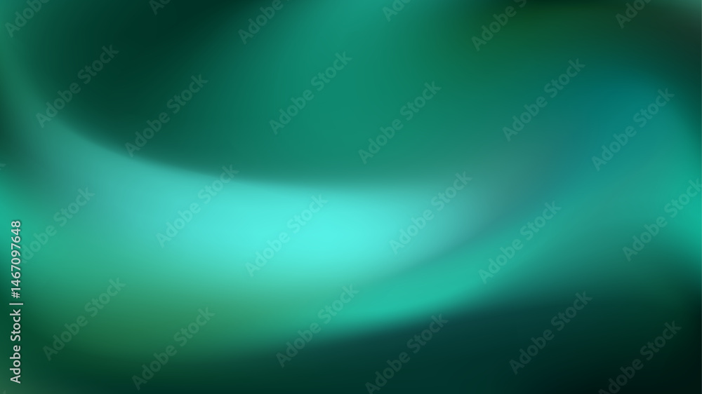 Fototapeta premium Green teal gradient background. Smooth abstract green gradient.