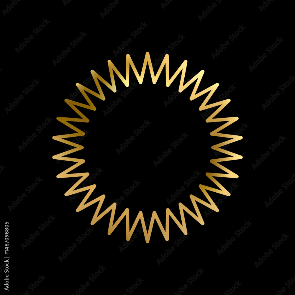 Fototapeta premium Outline Gold Star icon. Holiday stars line art