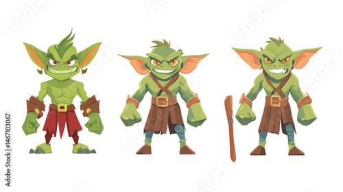 A detailed game character design sheet featuring multiple views, showcasing front, side, and back perspectives, with intricate design elements, colors, and accessories, perfect for concept art, video 