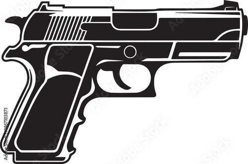 Gun Silhouette Black Vector Illustration Vector Format