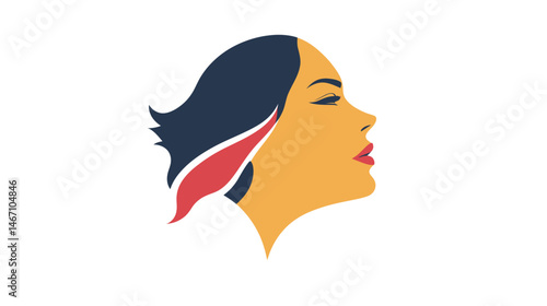 Decisive Face Vector Graphic Design – Bold Expression Icon in Minimalist Style