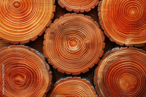 Wooden tree rings showcasing natural textures and patterns.