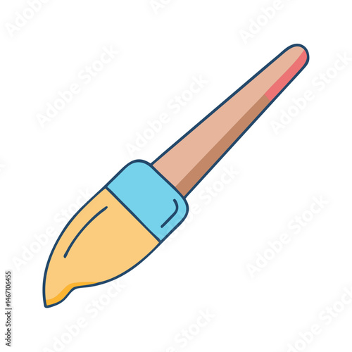 Paint brush vector art illustration for painting watercolor acrylic oil and craft projects design element