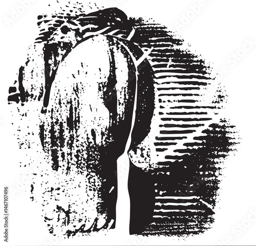 A solitary figure stands with a bowed head conveying a sense of introspection.