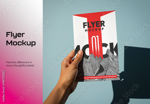 Flyer In Hand Mockup