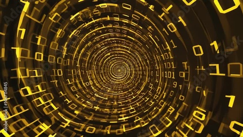 Abstract digital spiral tunnel