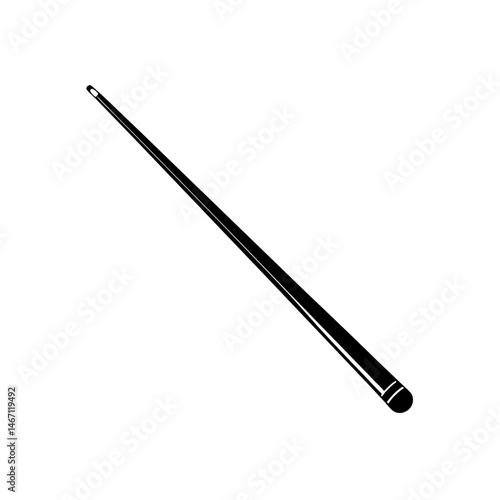 billiards cue  a sleek  polished billiards cue 