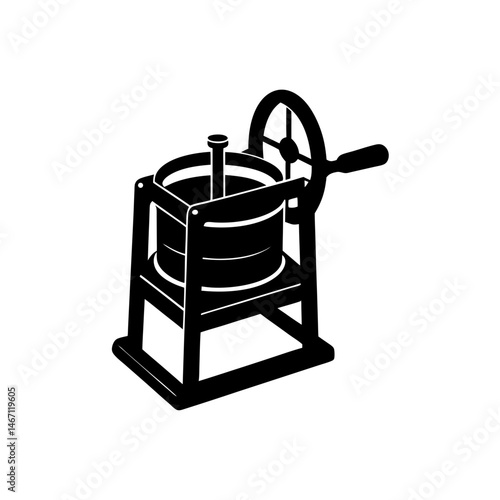 butter churn  a tabletop wooden butter churn 