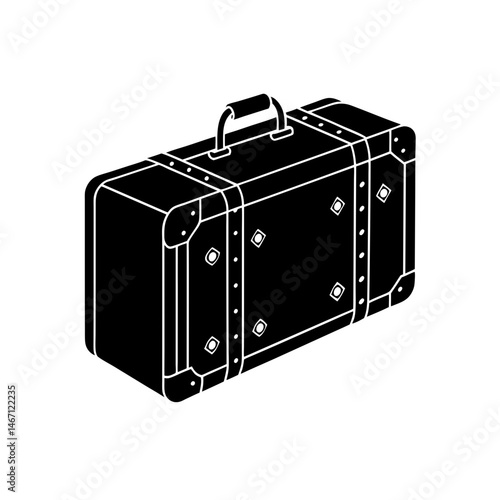 leather suitcase  a worn  brown leather suitcase 